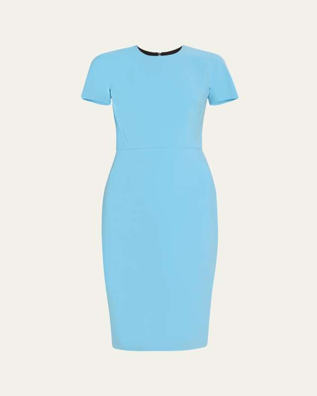 Fitted Wool Midi Dress